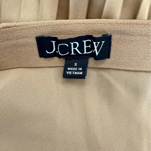 J. Crew Gwyneth A-Line Pleated Camel/Tan Skirt | S - Picture 5 of 6